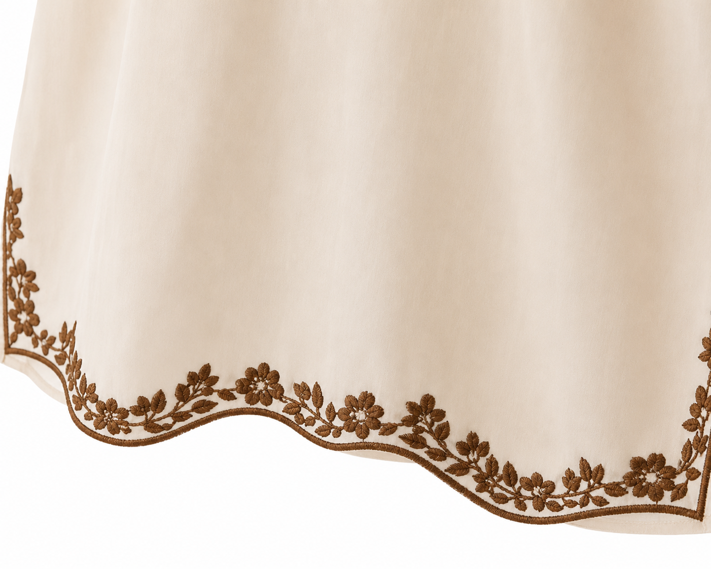 Beige Embroidered Co-Ord Set