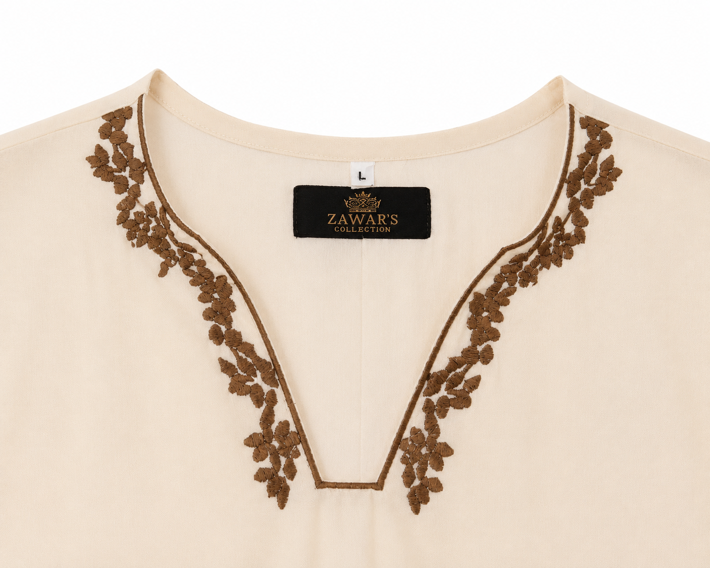 Beige Embroidered Co-Ord Set