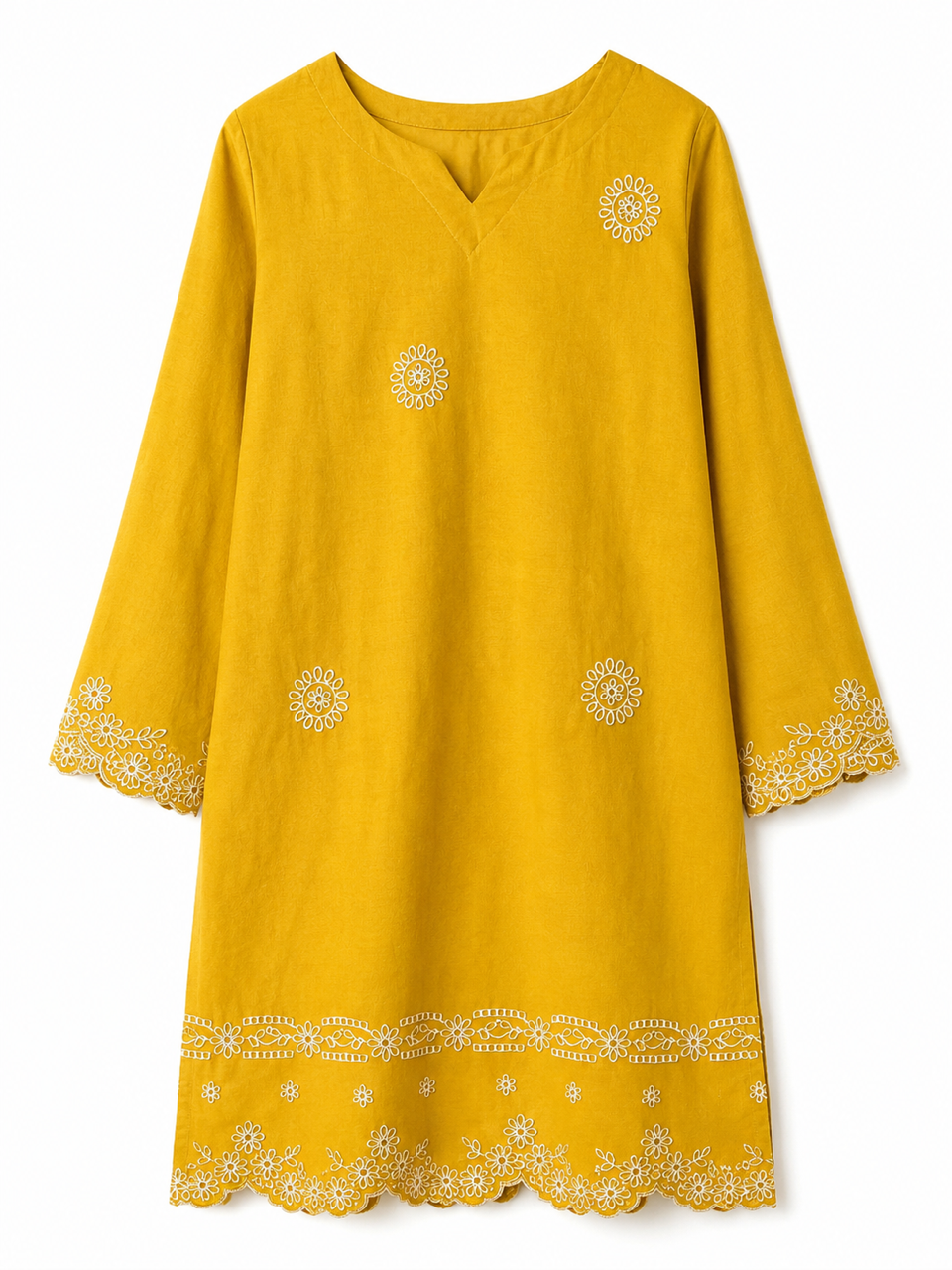 Sunshine Yellow Embroidered Co-Ord Set – Elegant 2 Piece Pret Wear