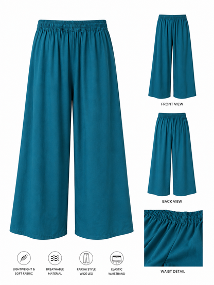Ocean Blue Embroidered Co-Ord Set – Elegant 2 Piece Pret Wear